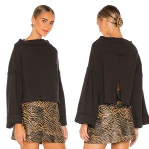 We The Free Black Cowl Neck Sweater